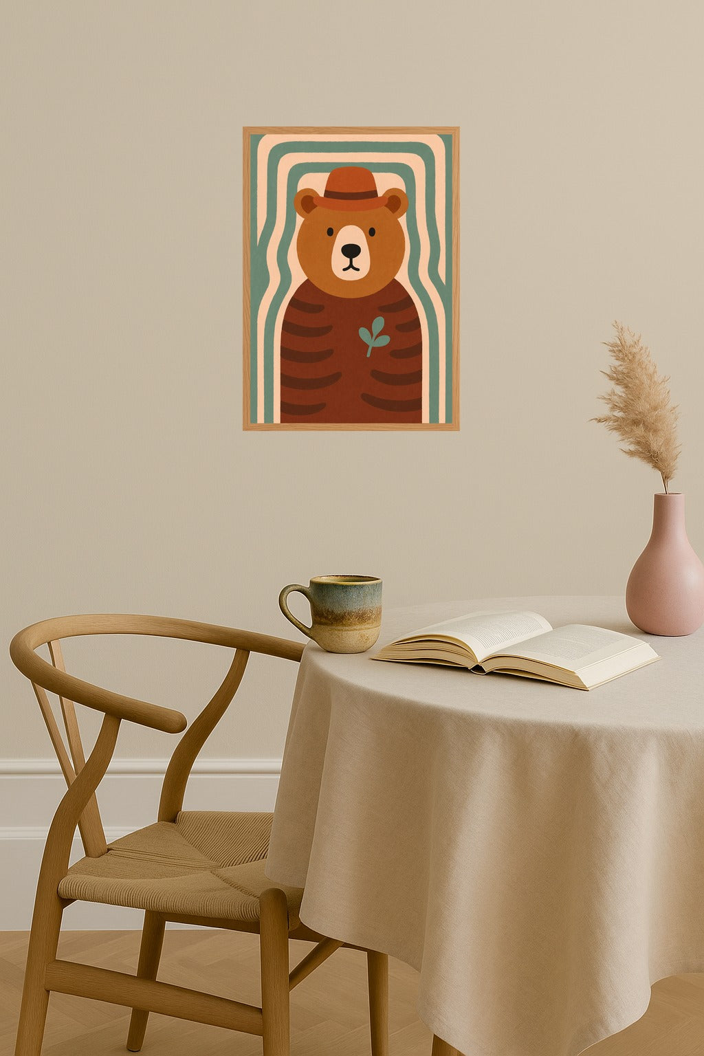 Poster mockup - Single poster in Nordic interior