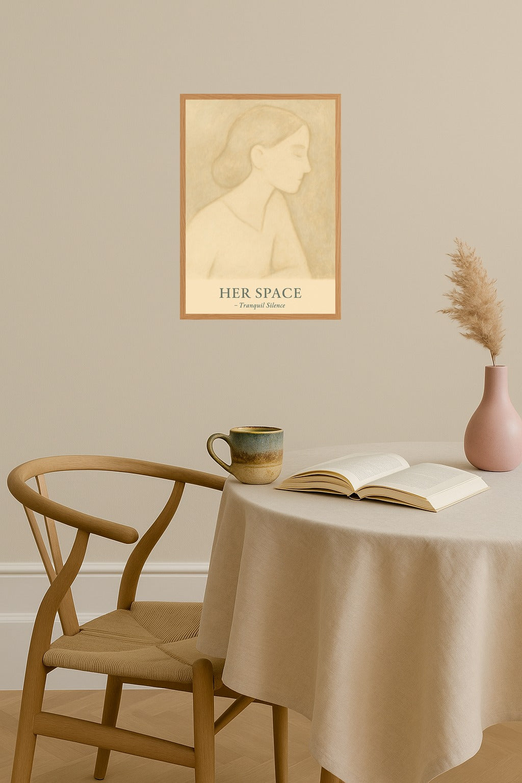 Poster mockup - Single poster in Nordic interior