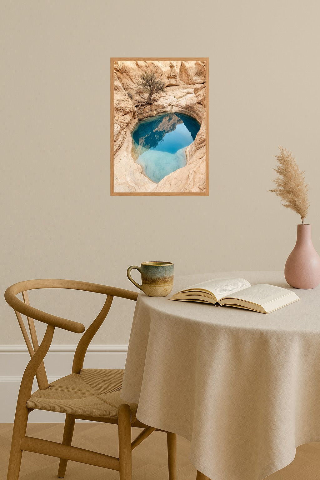 Poster mockup - Single poster in Nordic interior