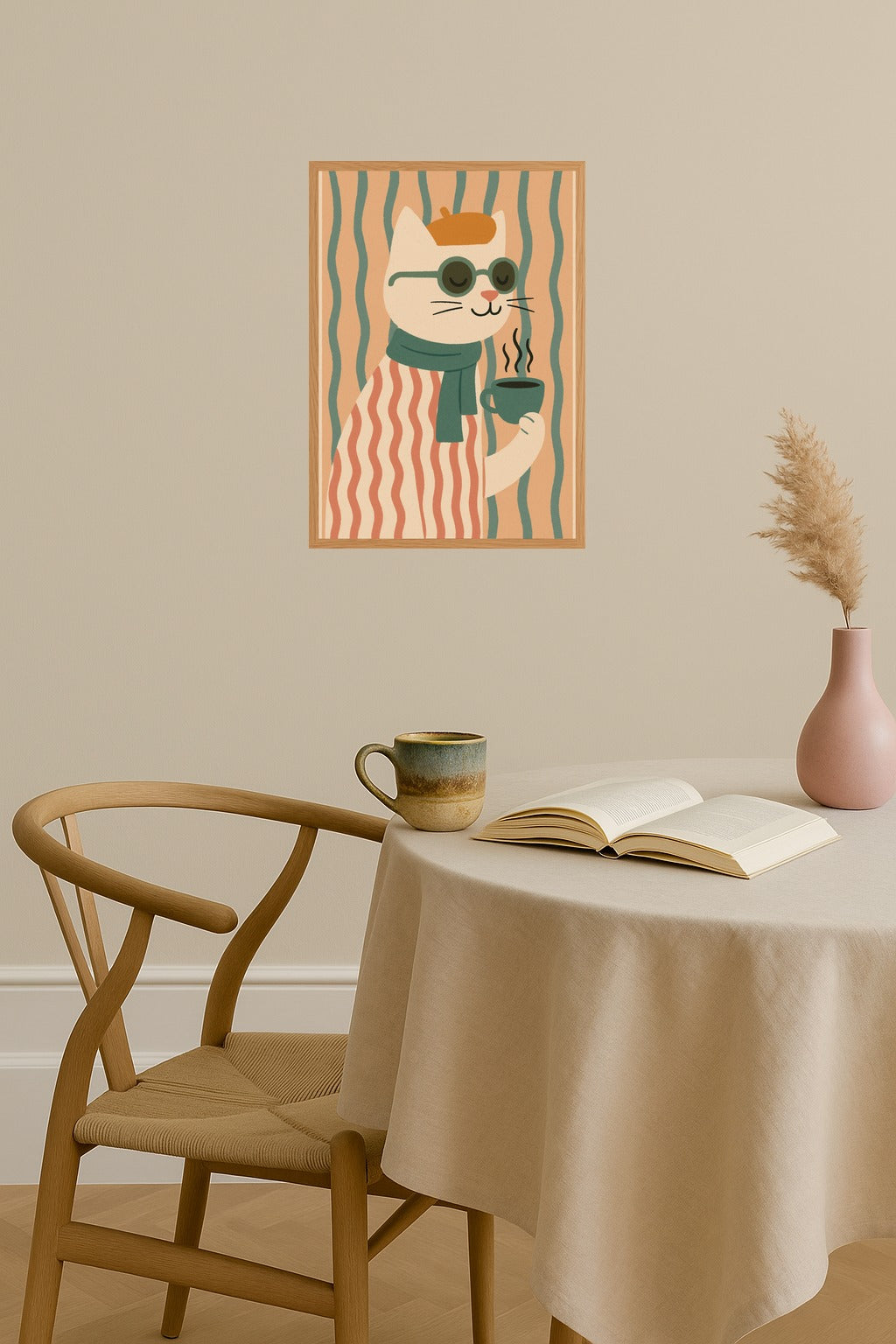 Poster mockup - Single poster in Nordic interior