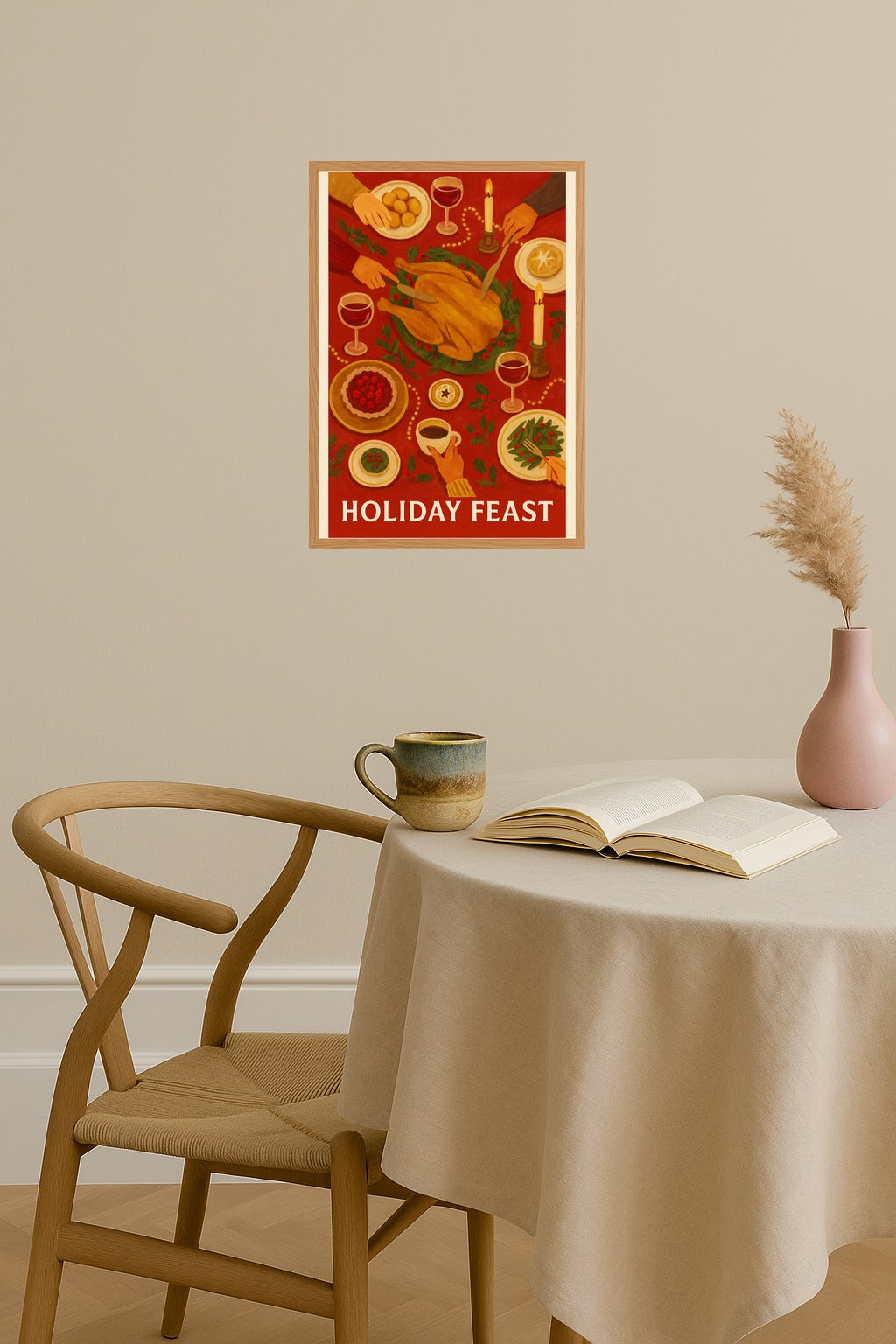 Poster mockup - Single poster in Nordic interior