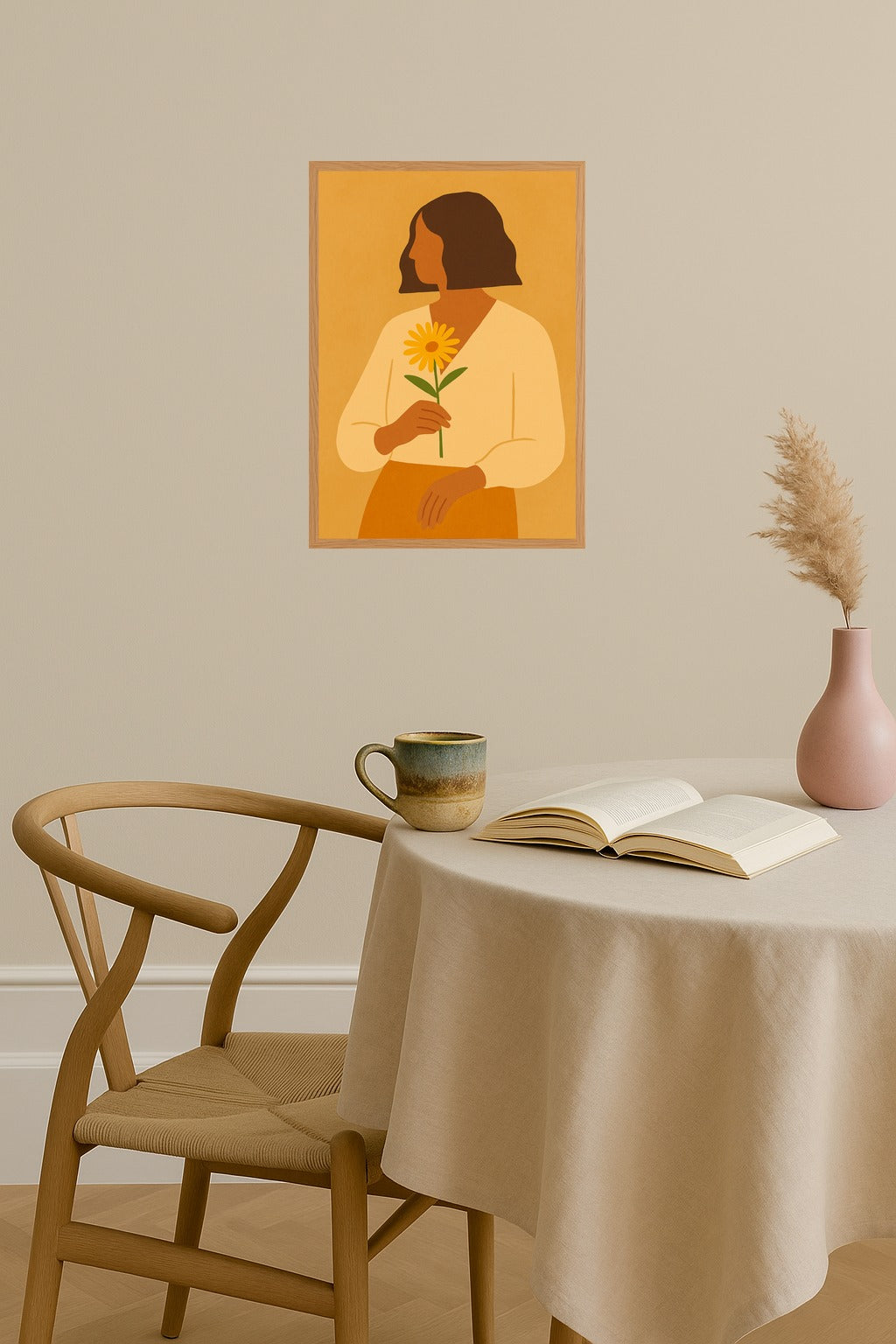 Poster mockup - Single poster in Nordic interior