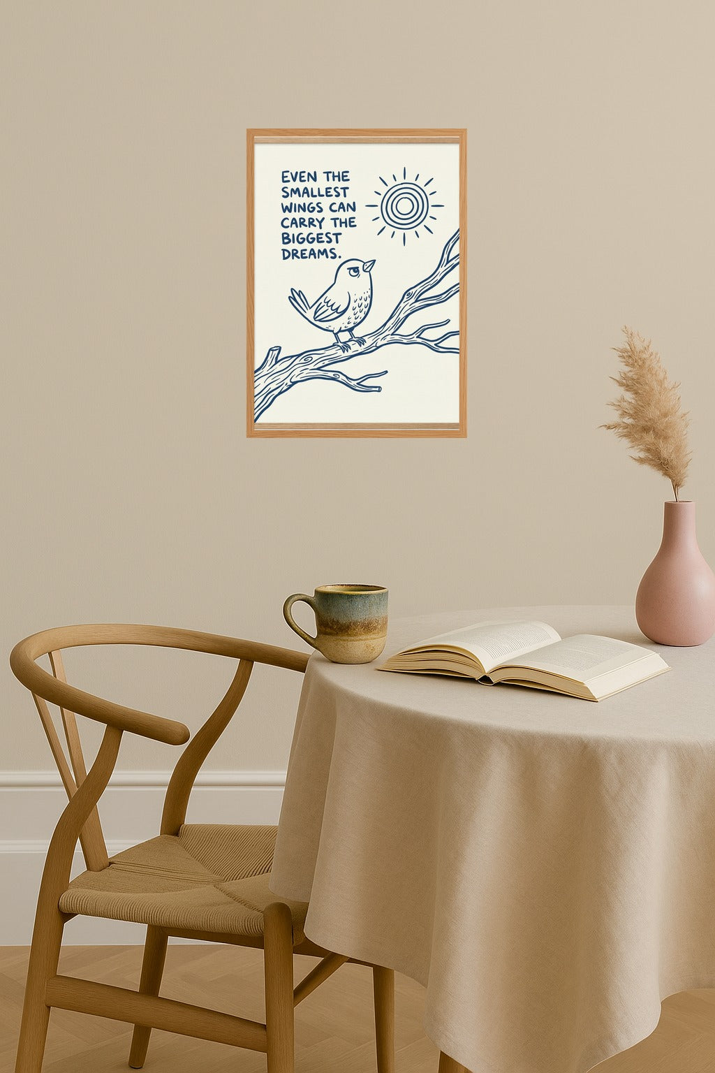 Poster mockup - Single poster in Nordic interior
