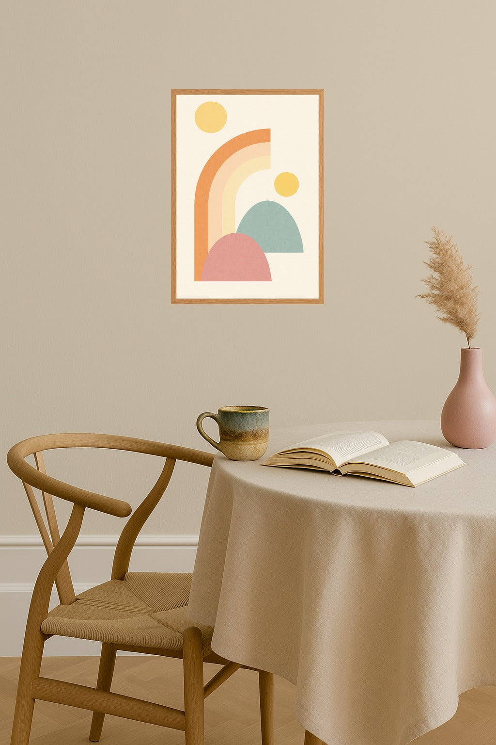 Poster mockup - Single poster in Nordic interior