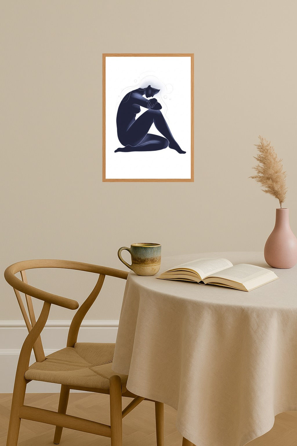 Poster mockup - Single poster in Nordic interior