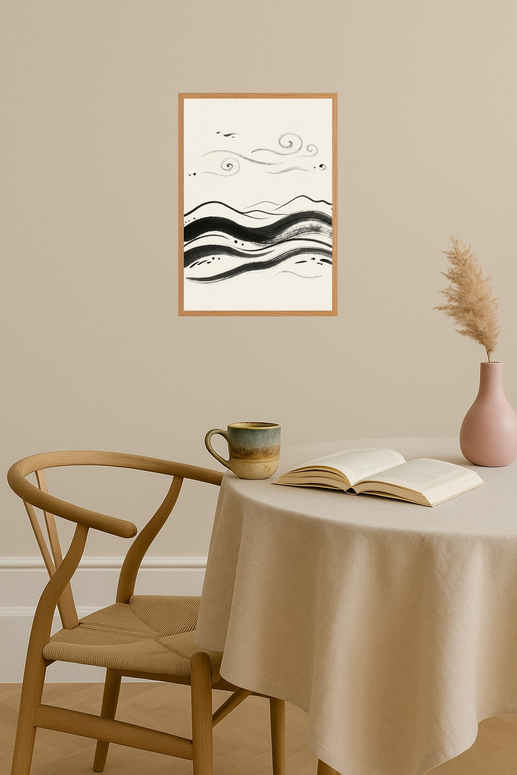 Poster mockup - Single poster in Nordic interior