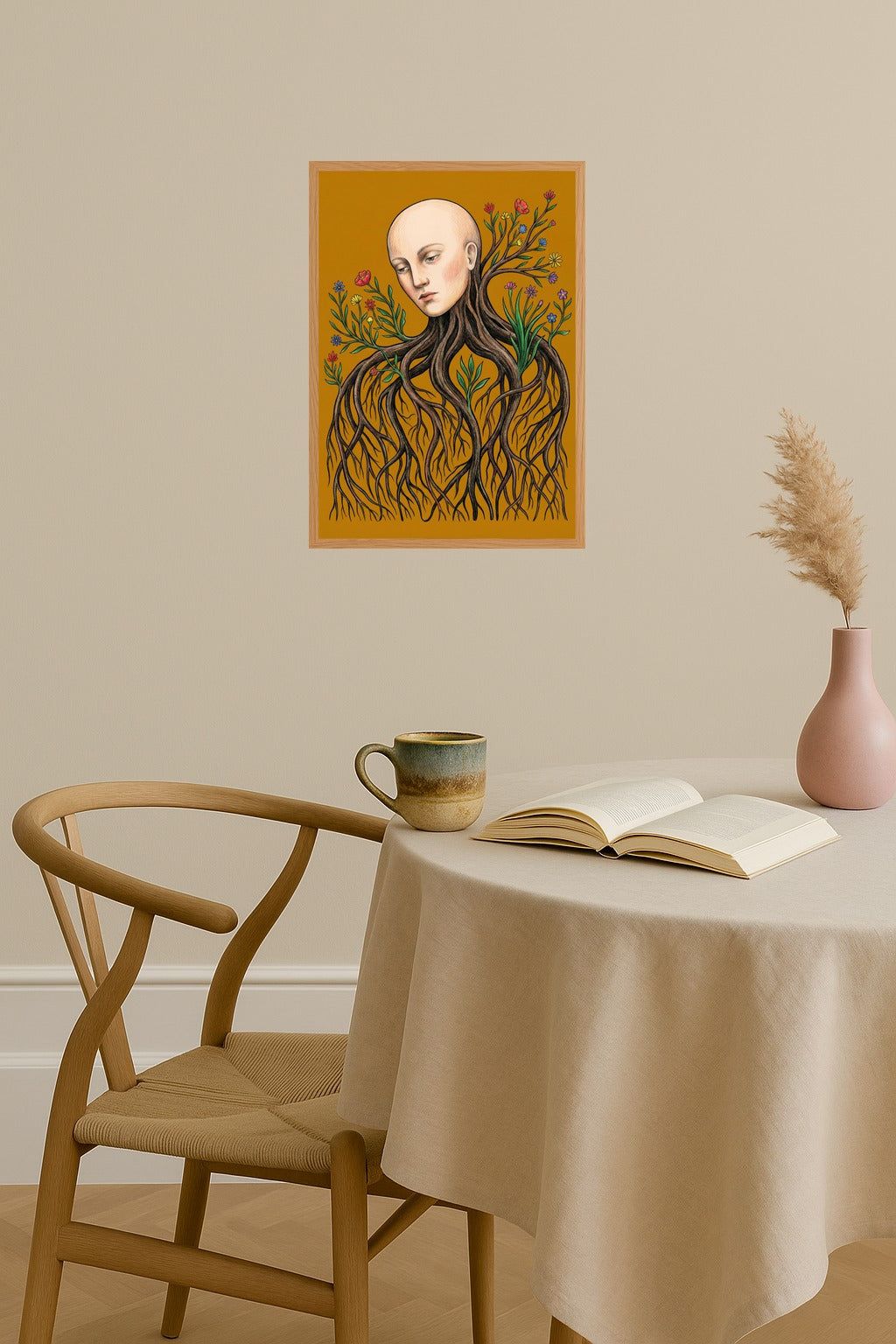 Poster mockup - Single poster in Nordic interior