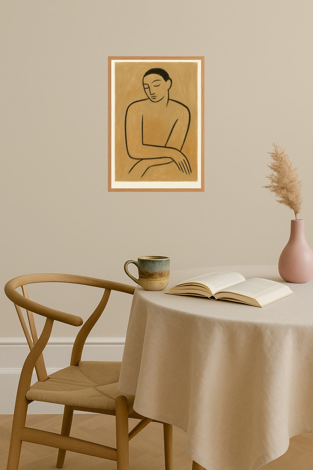 Poster mockup - Single poster in Nordic interior