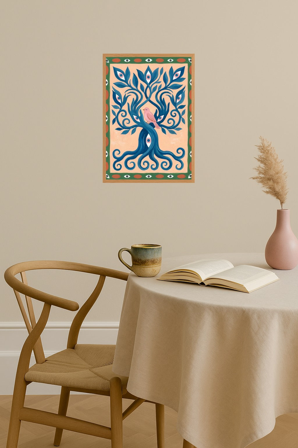 Poster mockup - Single poster in Nordic interior