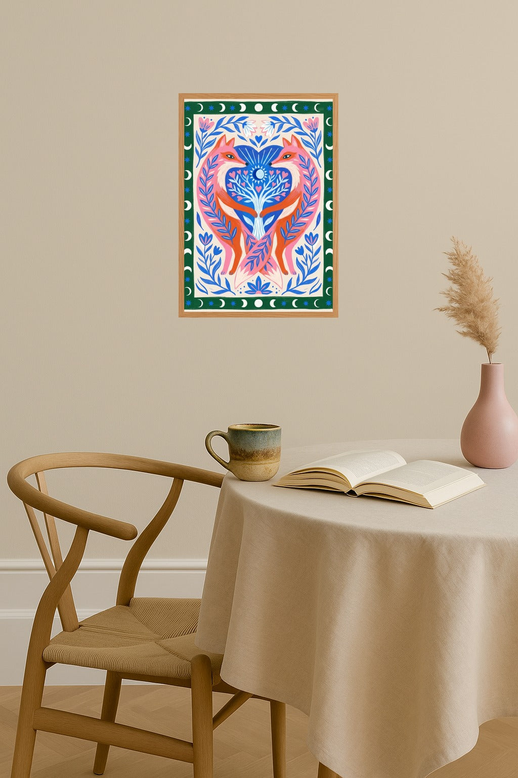 Poster mockup - Single poster in Nordic interior