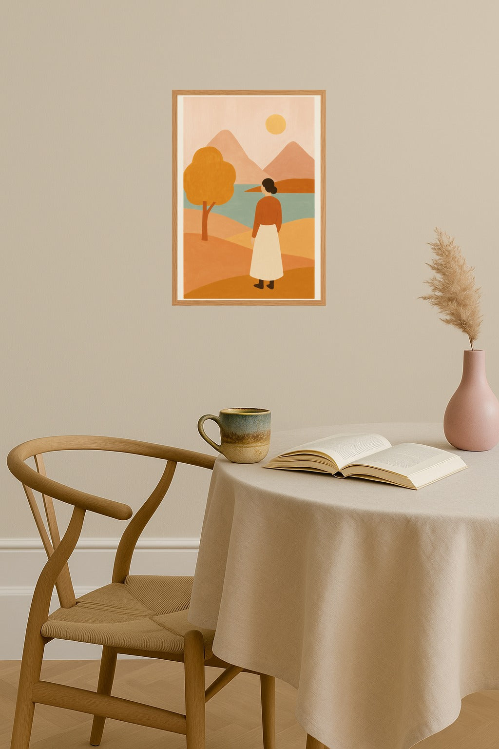 Poster mockup - Single poster in Nordic interior