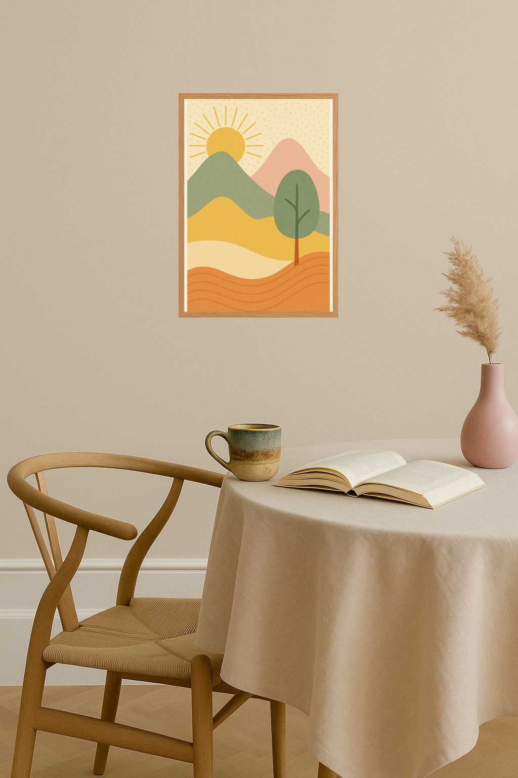 Poster mockup - Single poster in Nordic interior