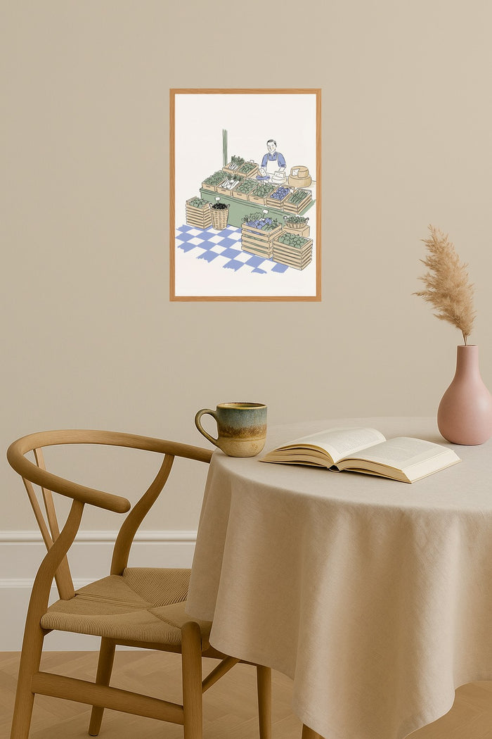 Poster mockup - Single poster in Nordic interior