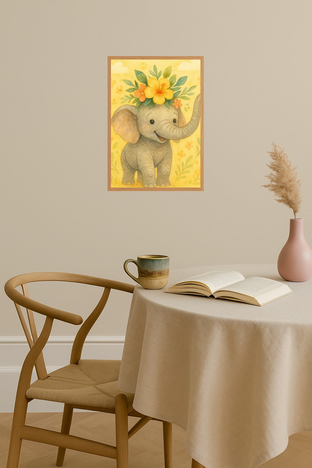 Poster mockup - Single poster in Nordic interior