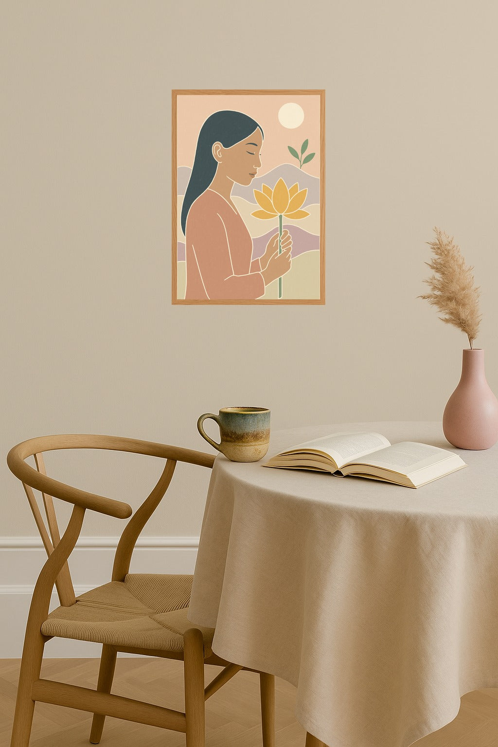 Poster mockup - Single poster in Nordic interior