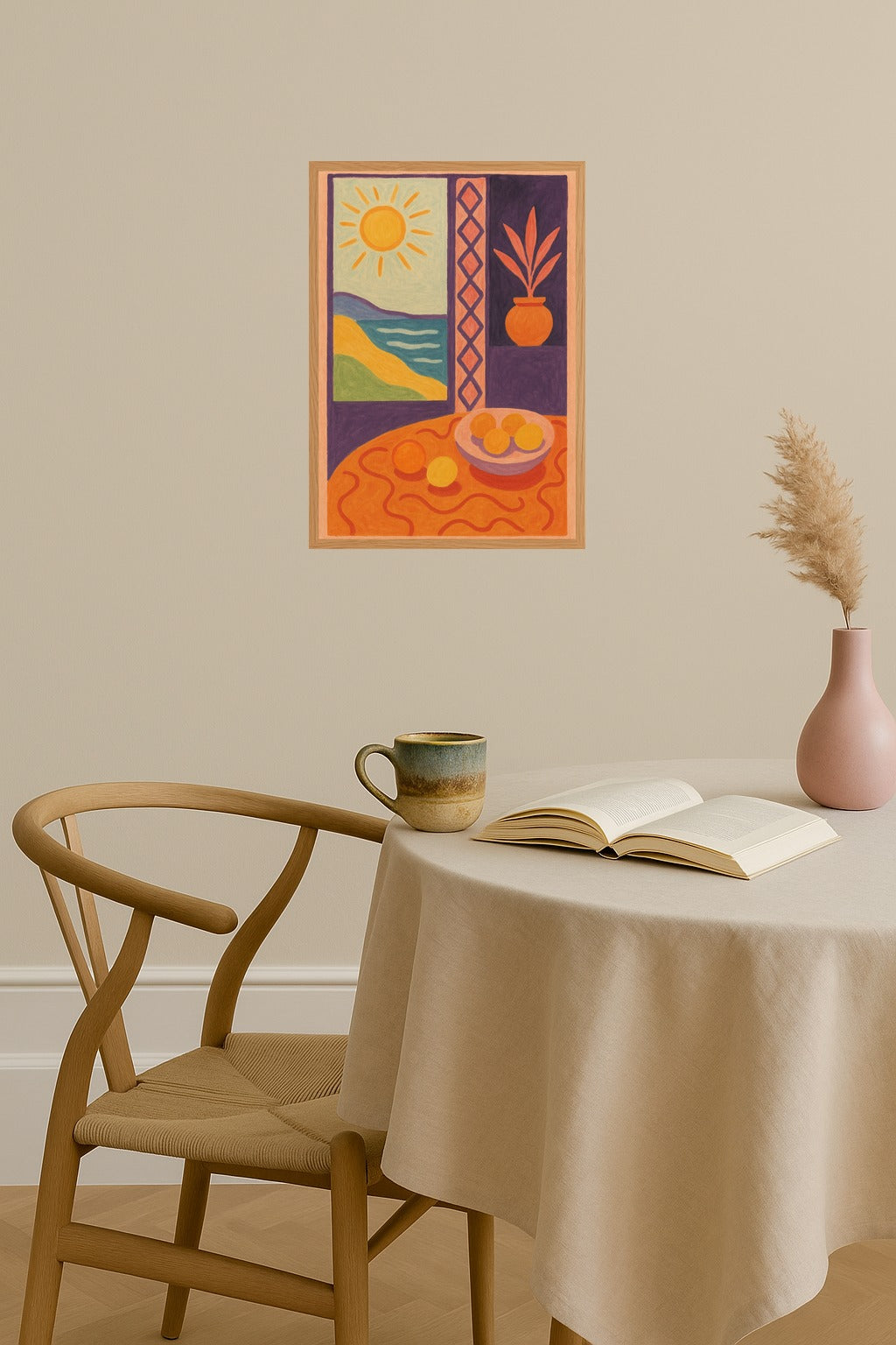 Poster mockup - Single poster in Nordic interior