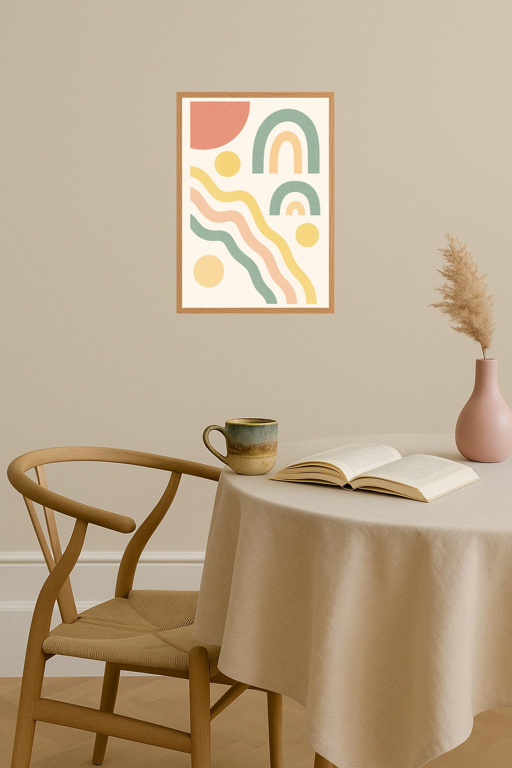 Poster mockup - Single poster in Nordic interior