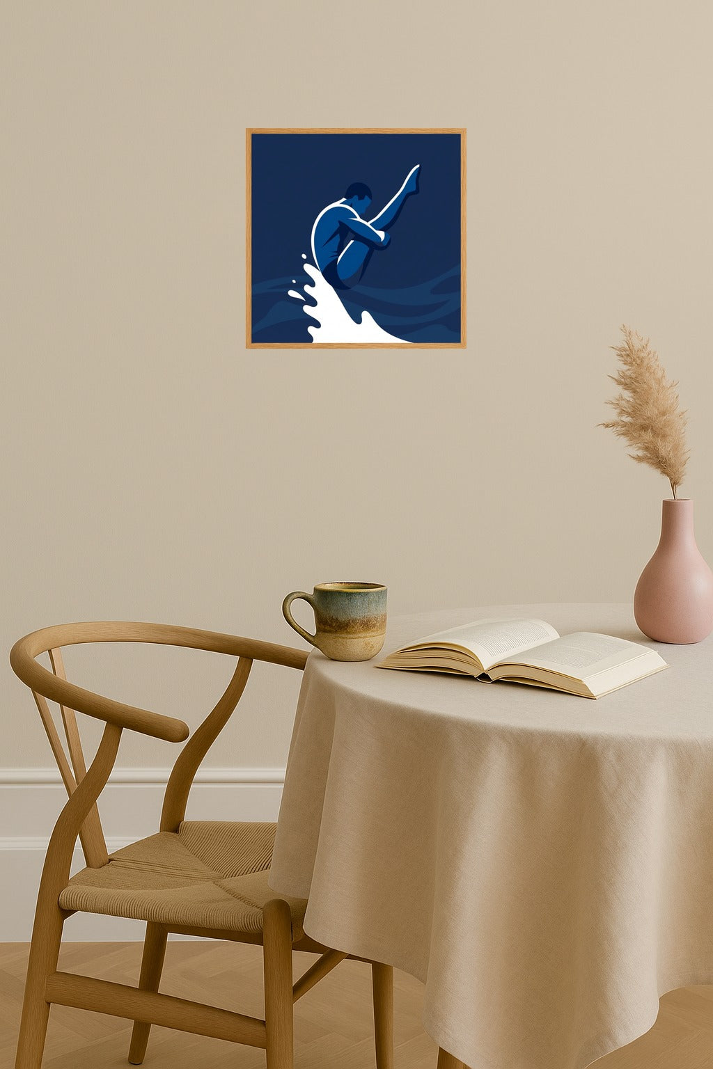 Poster mockup - Single poster in Nordic interior