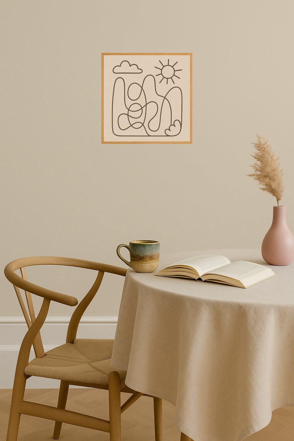 Poster mockup - Single poster in Nordic interior