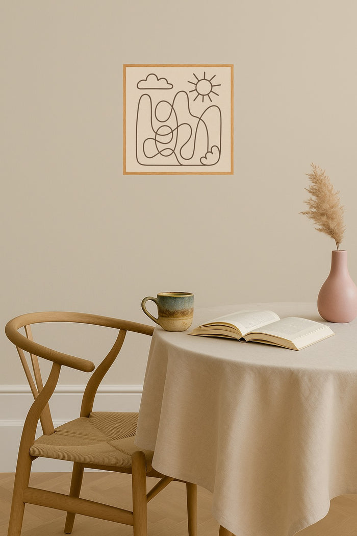 Poster mockup - Single poster in Nordic interior