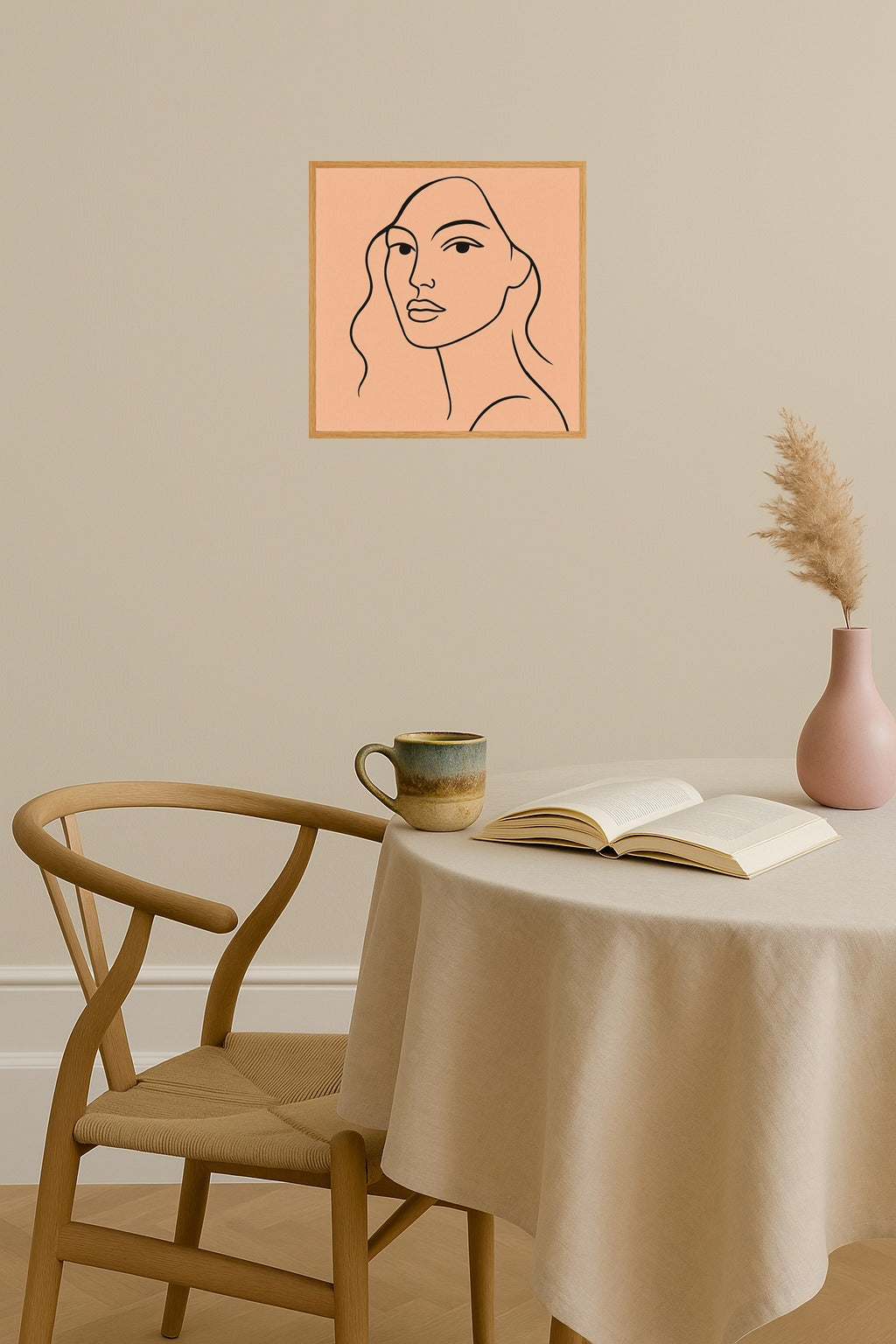 Poster mockup - Single poster in Nordic interior