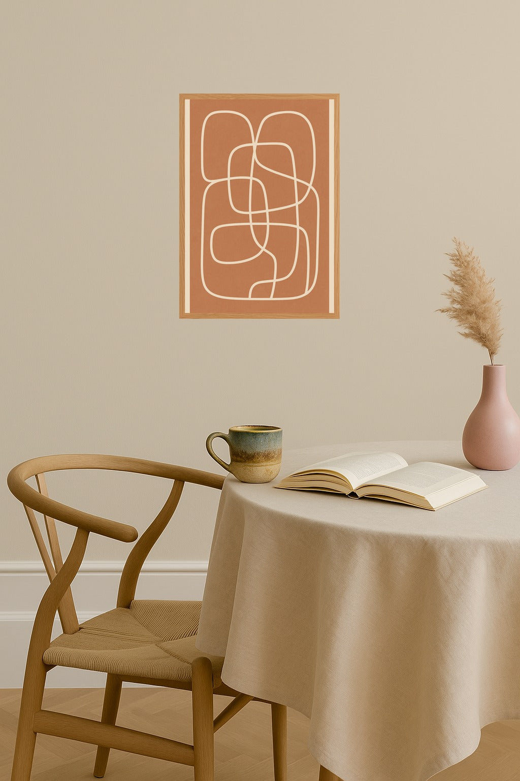 Poster mockup - Single poster in Nordic interior