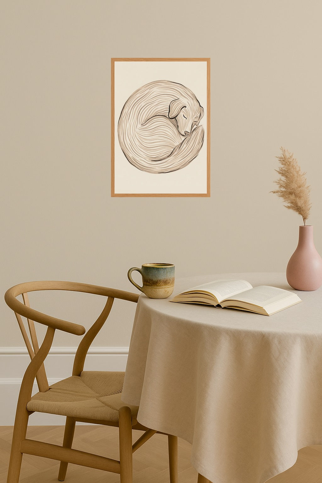 Poster mockup - Single poster in Nordic interior