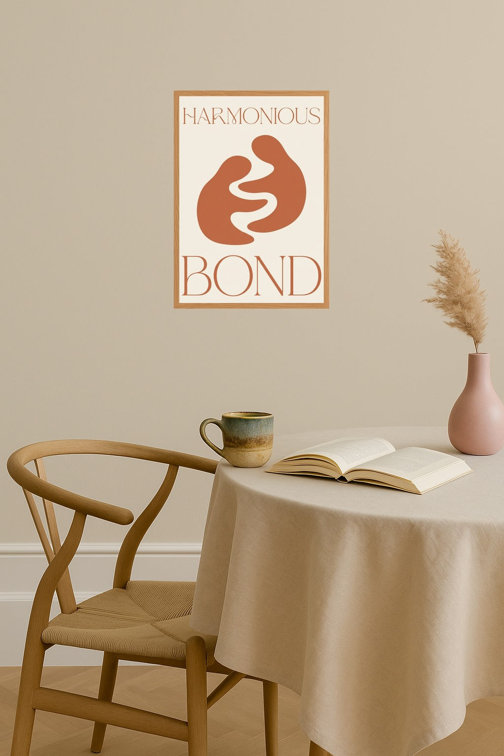 Poster mockup - Single poster in Nordic interior