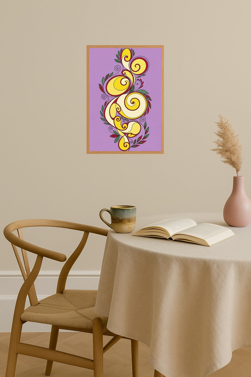 Poster mockup - Single poster in Nordic interior