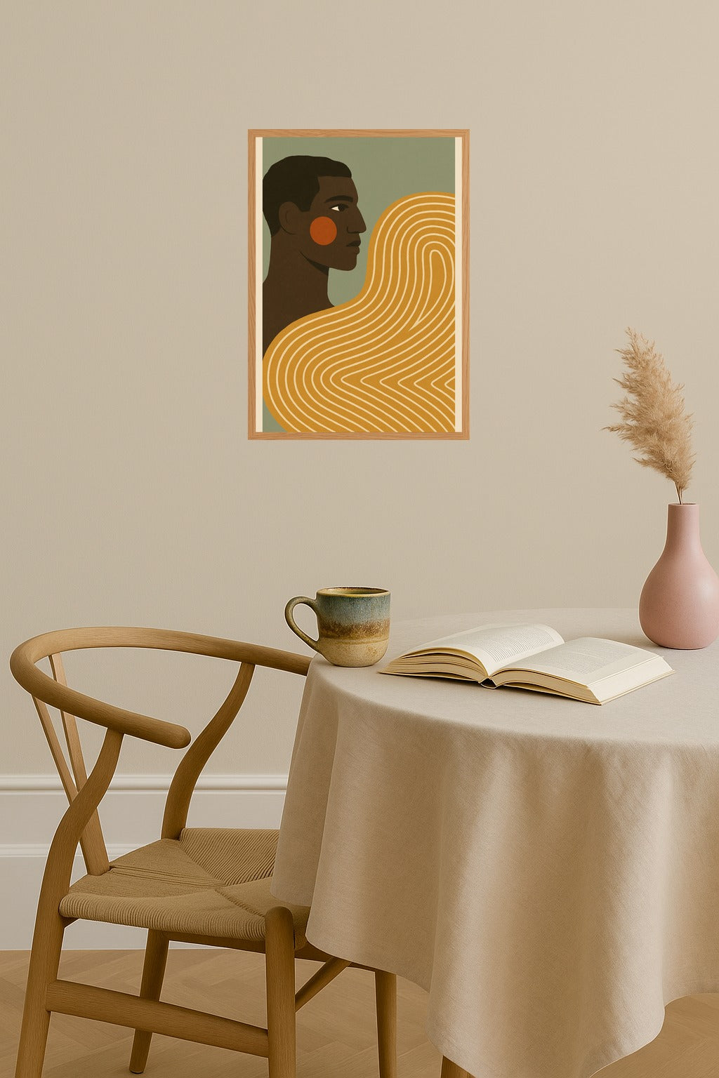 Poster mockup - Single poster in Nordic interior