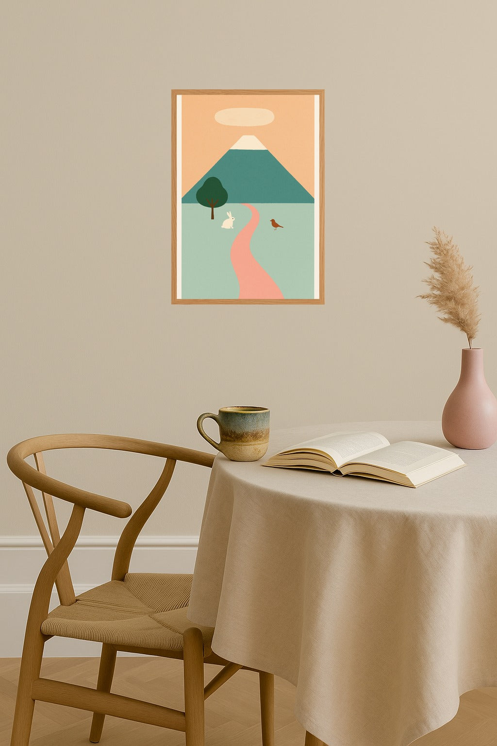 Poster mockup - Single poster in Nordic interior