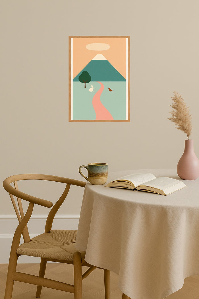 Poster mockup - Single poster in Nordic interior