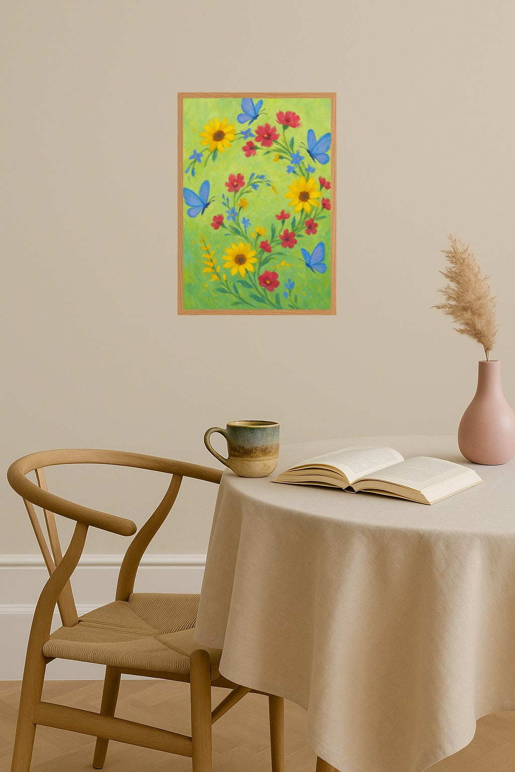 Poster mockup - Single poster in Nordic interior