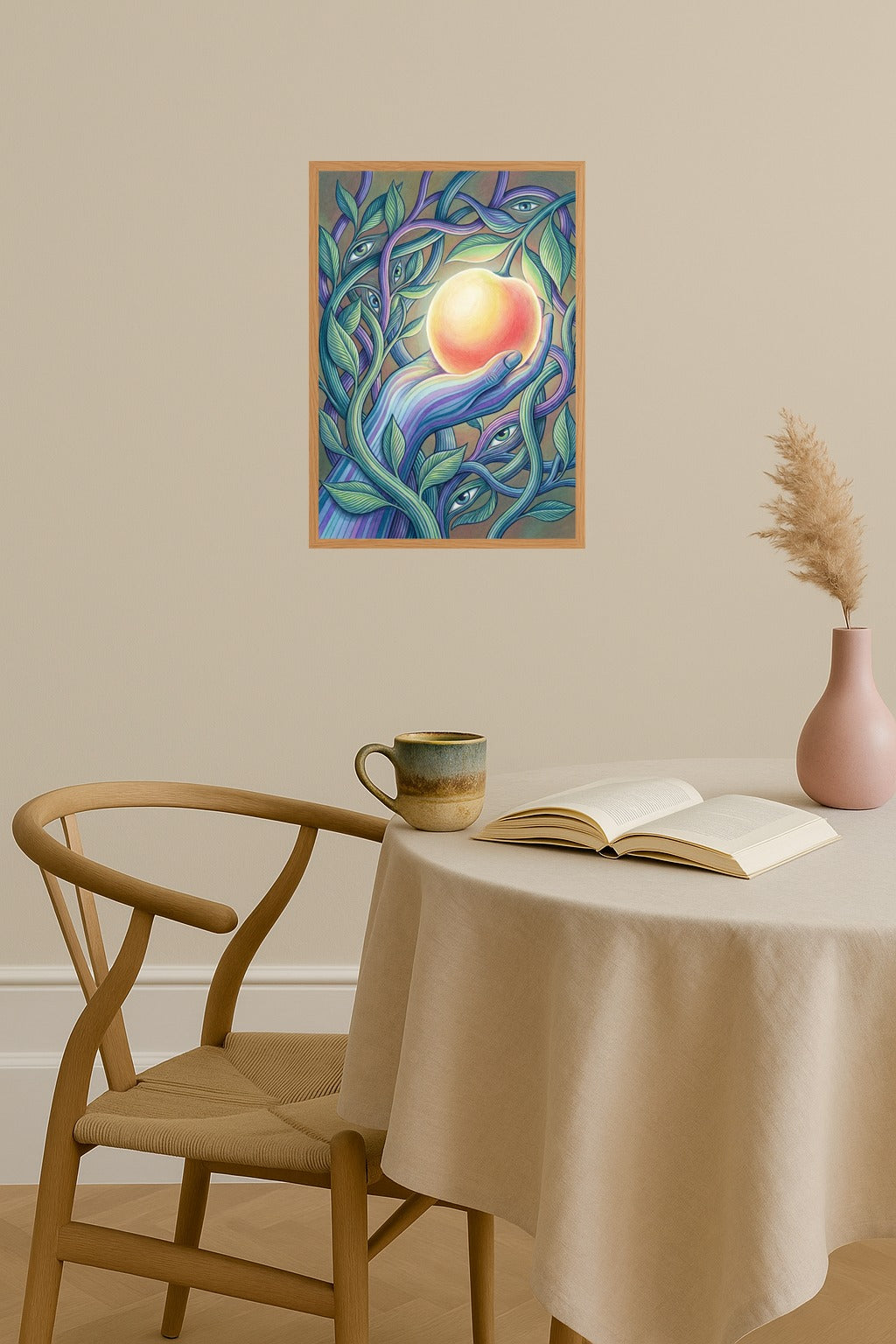 Poster mockup - Single poster in Nordic interior