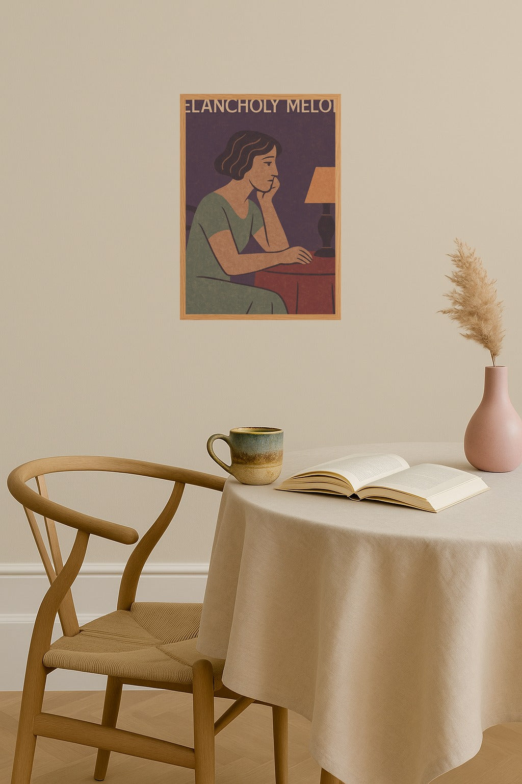 Poster mockup - Single poster in Nordic interior