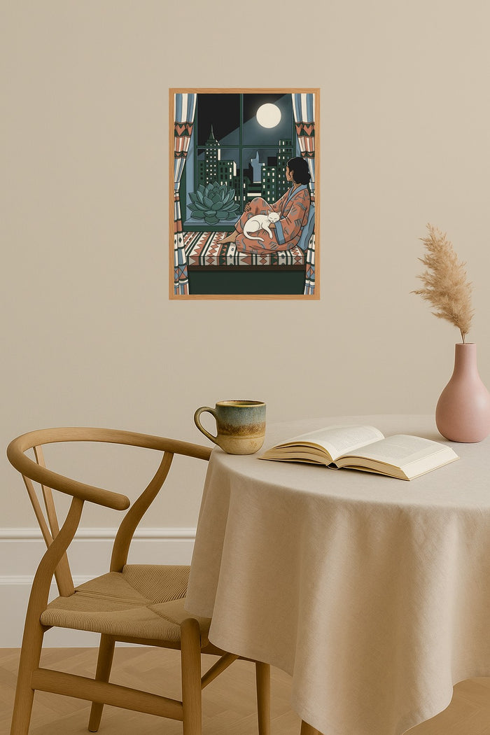 Poster mockup - Single poster in Nordic interior