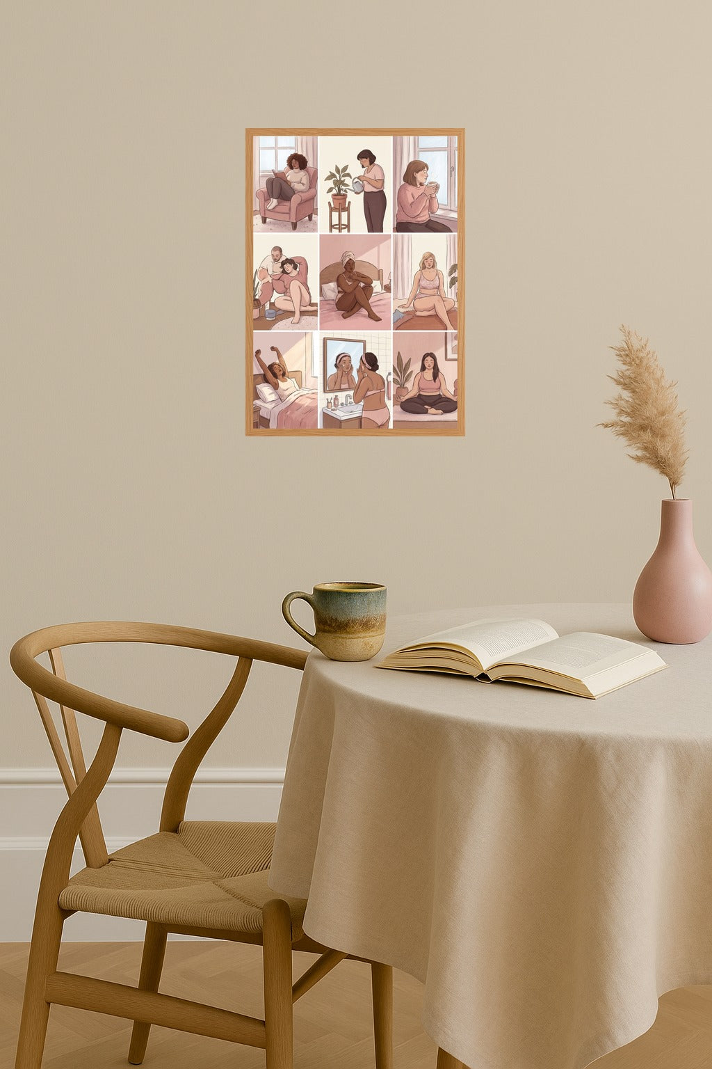 Poster mockup - Single poster in Nordic interior