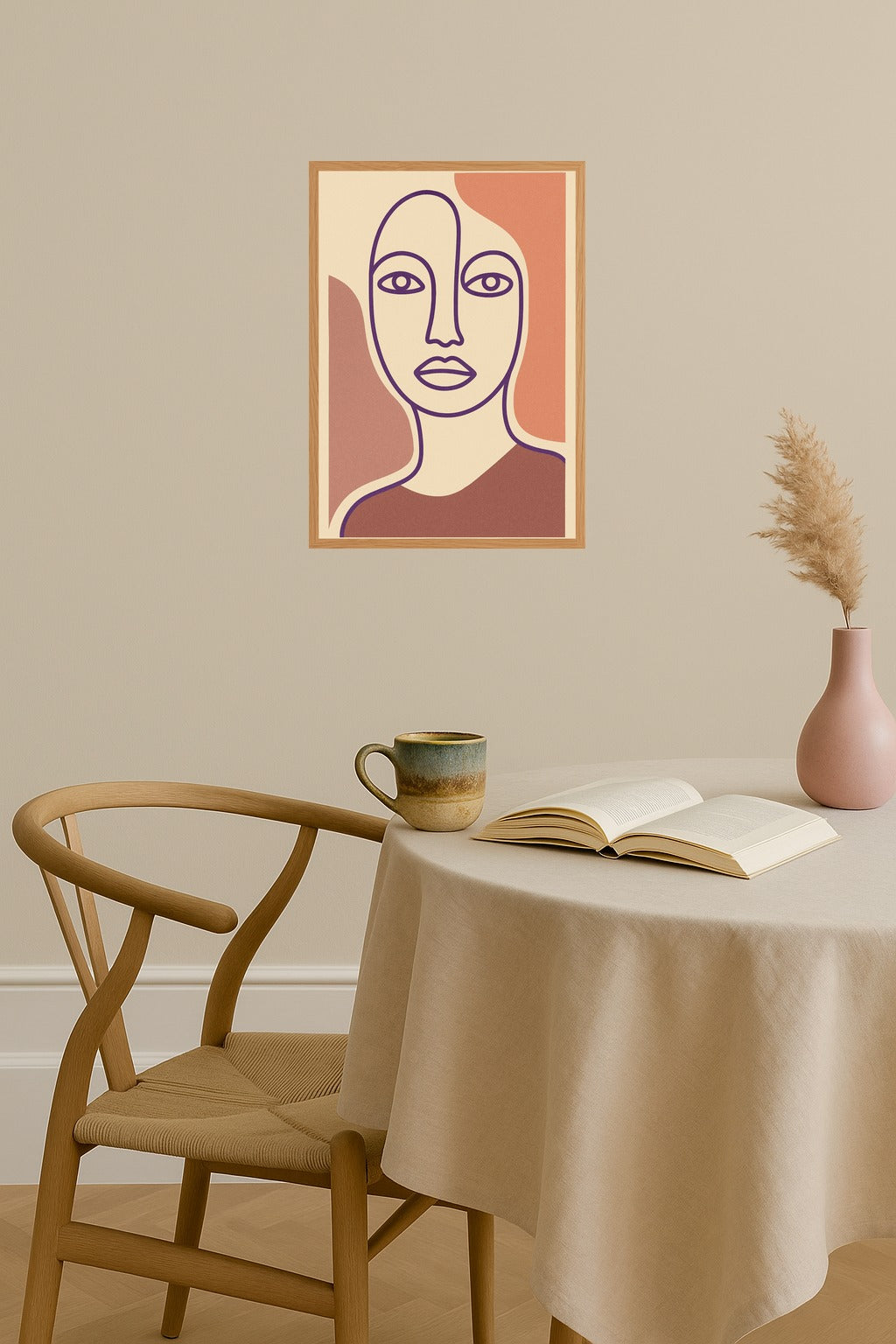 Poster mockup - Single poster in Nordic interior