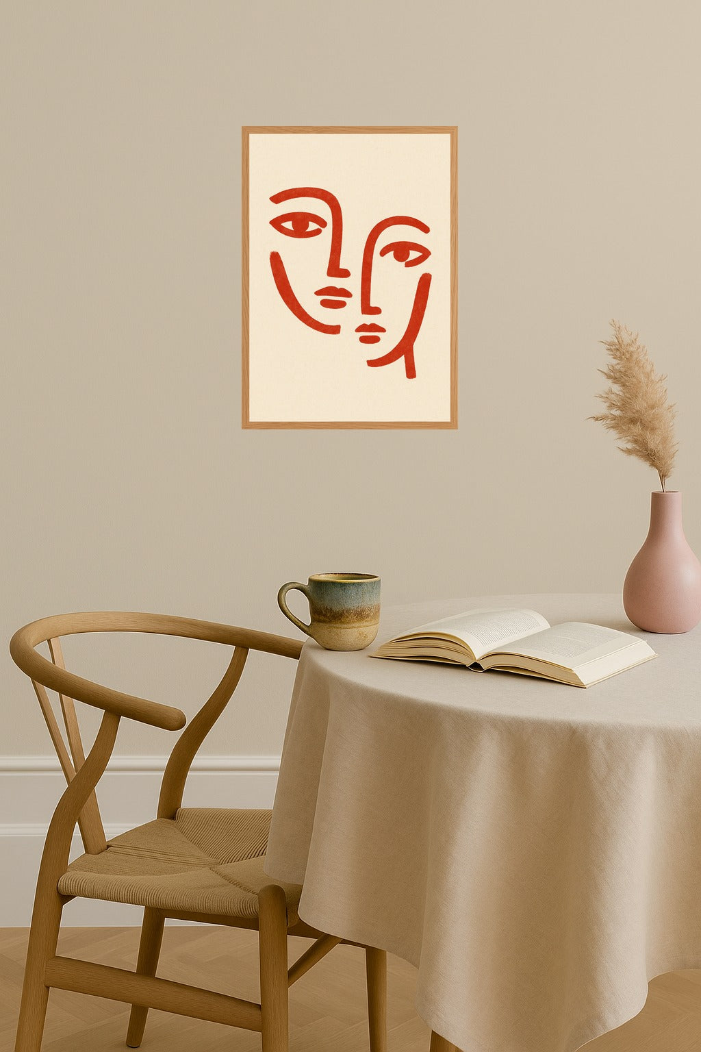 Poster mockup - Single poster in Nordic interior