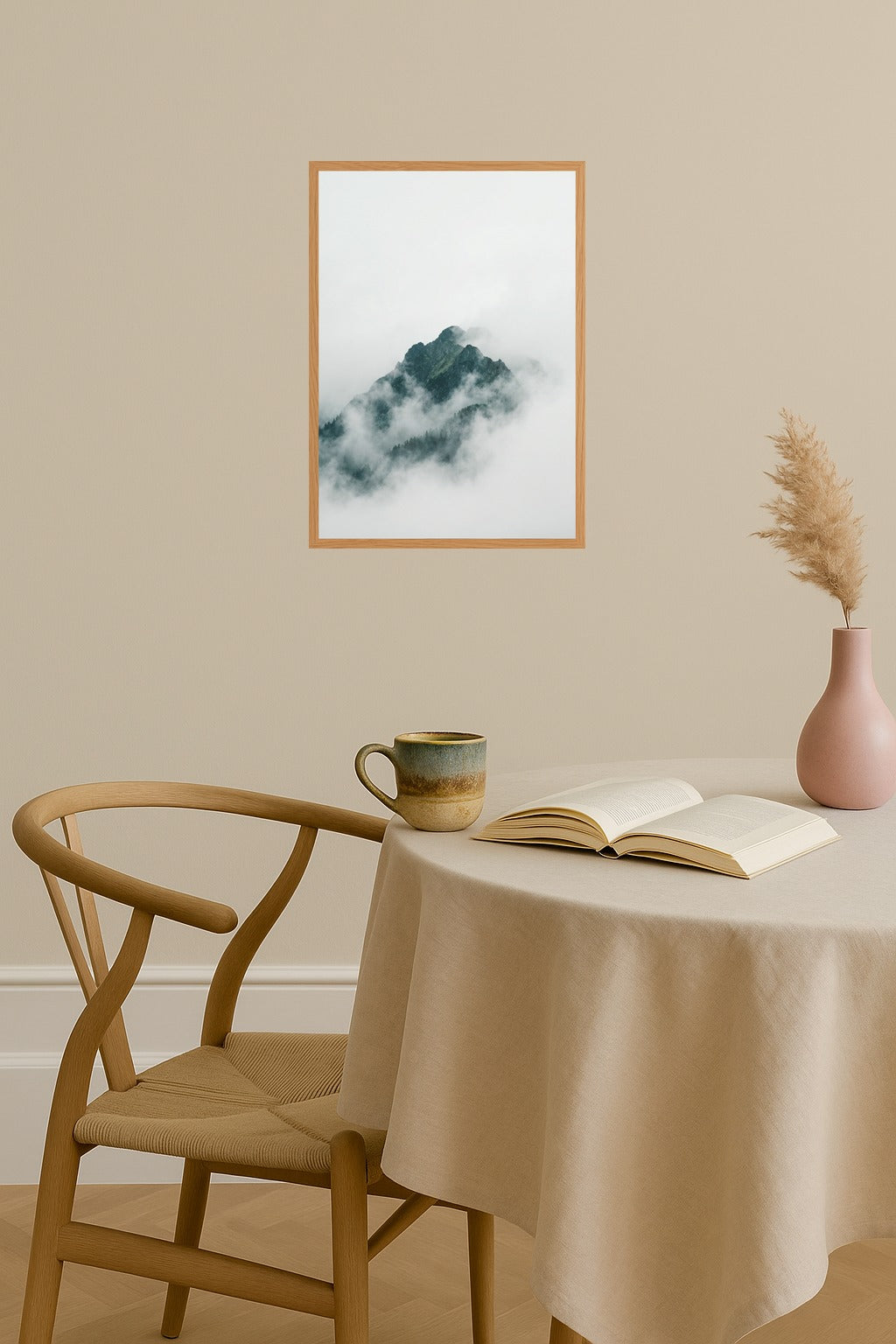 Poster mockup - Single poster in Nordic interior