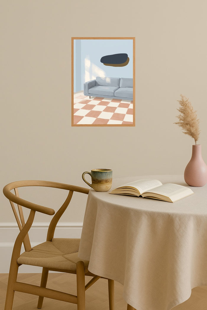 Poster mockup - Single poster in Nordic interior