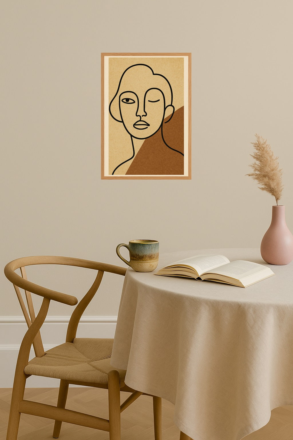 Poster mockup - Single poster in Nordic interior