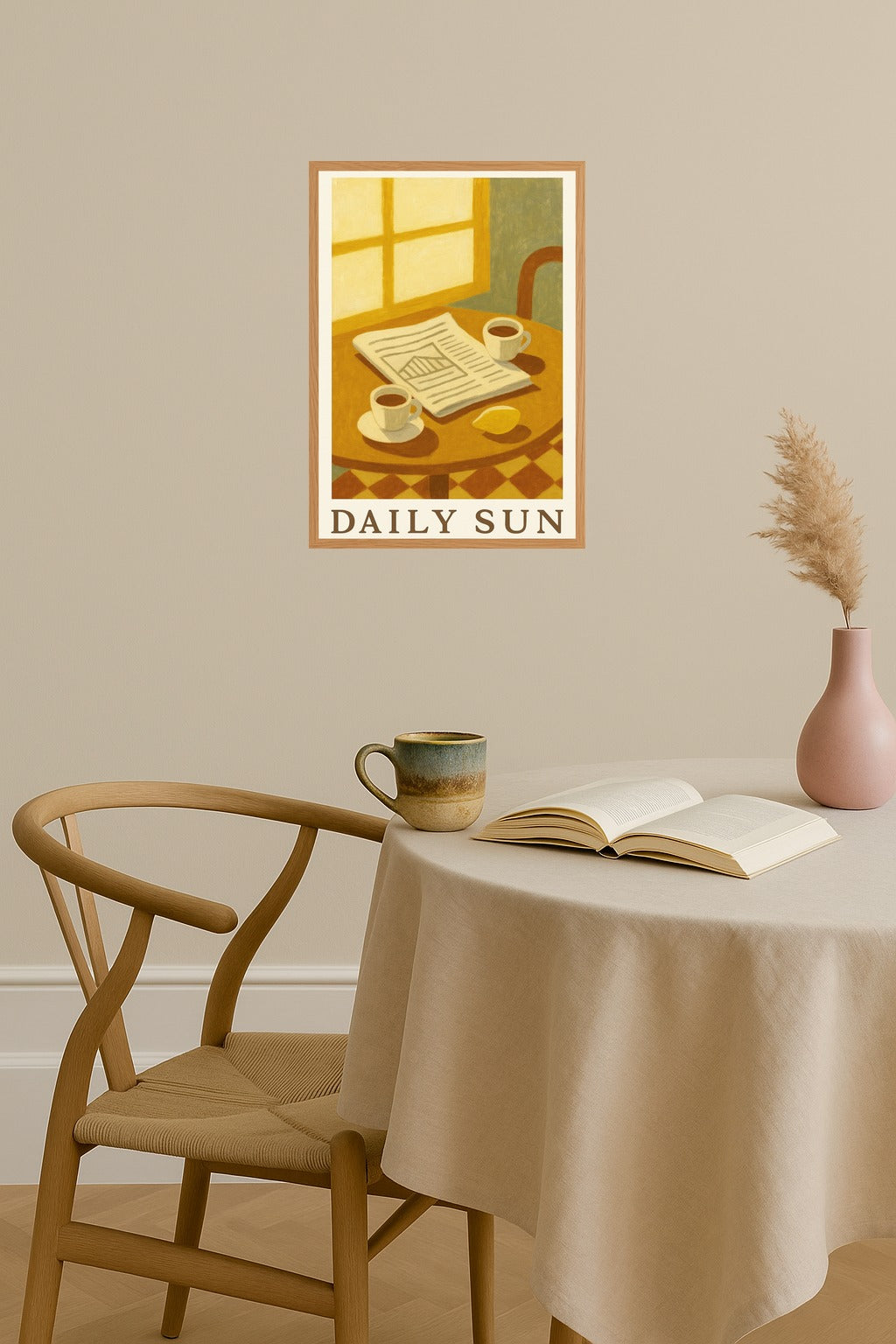 Poster mockup - Single poster in Nordic interior