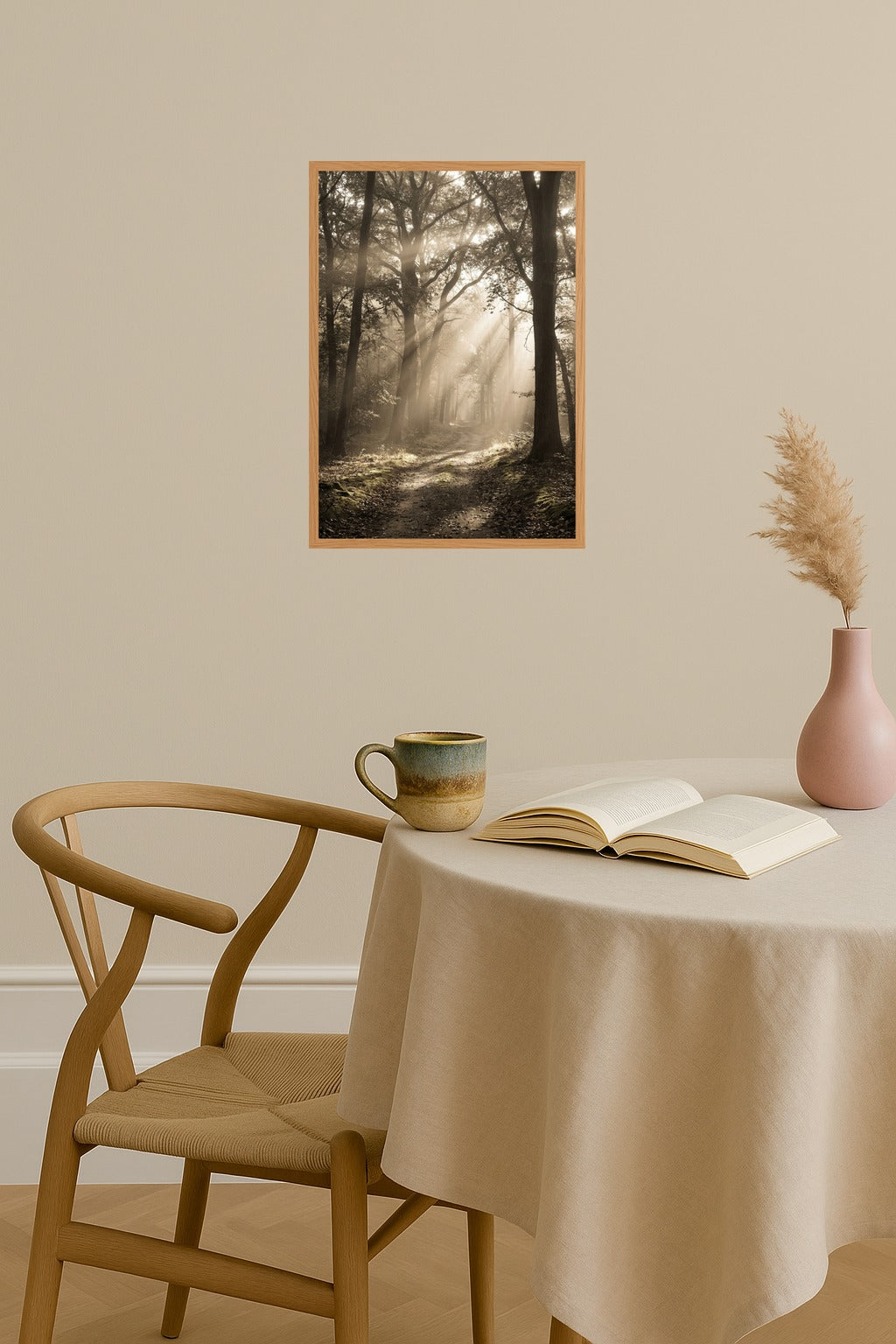 Poster mockup - Single poster in Nordic interior