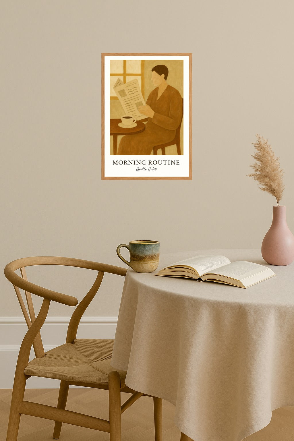 Poster mockup - Single poster in Nordic interior