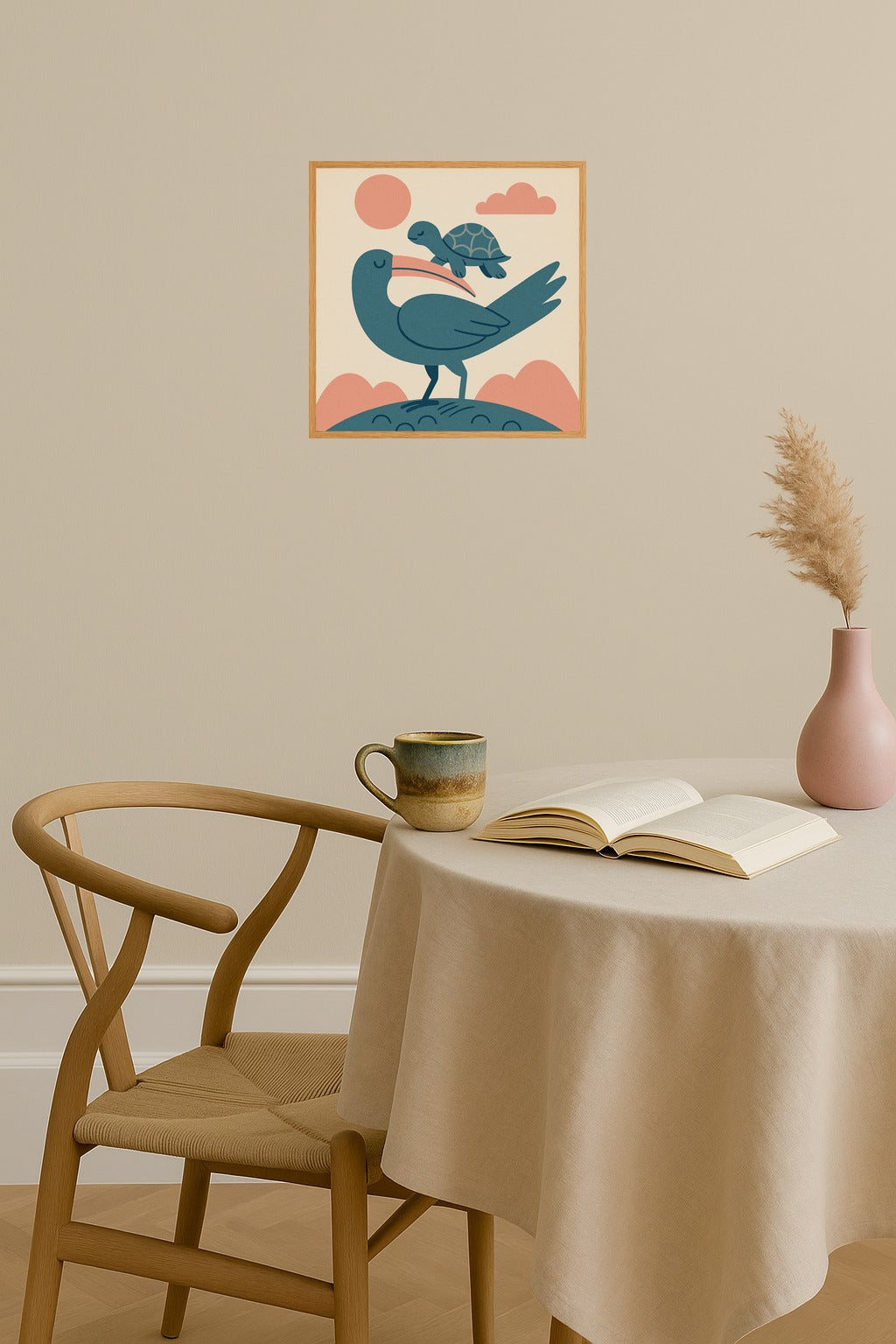 Poster mockup - Single poster in Nordic interior