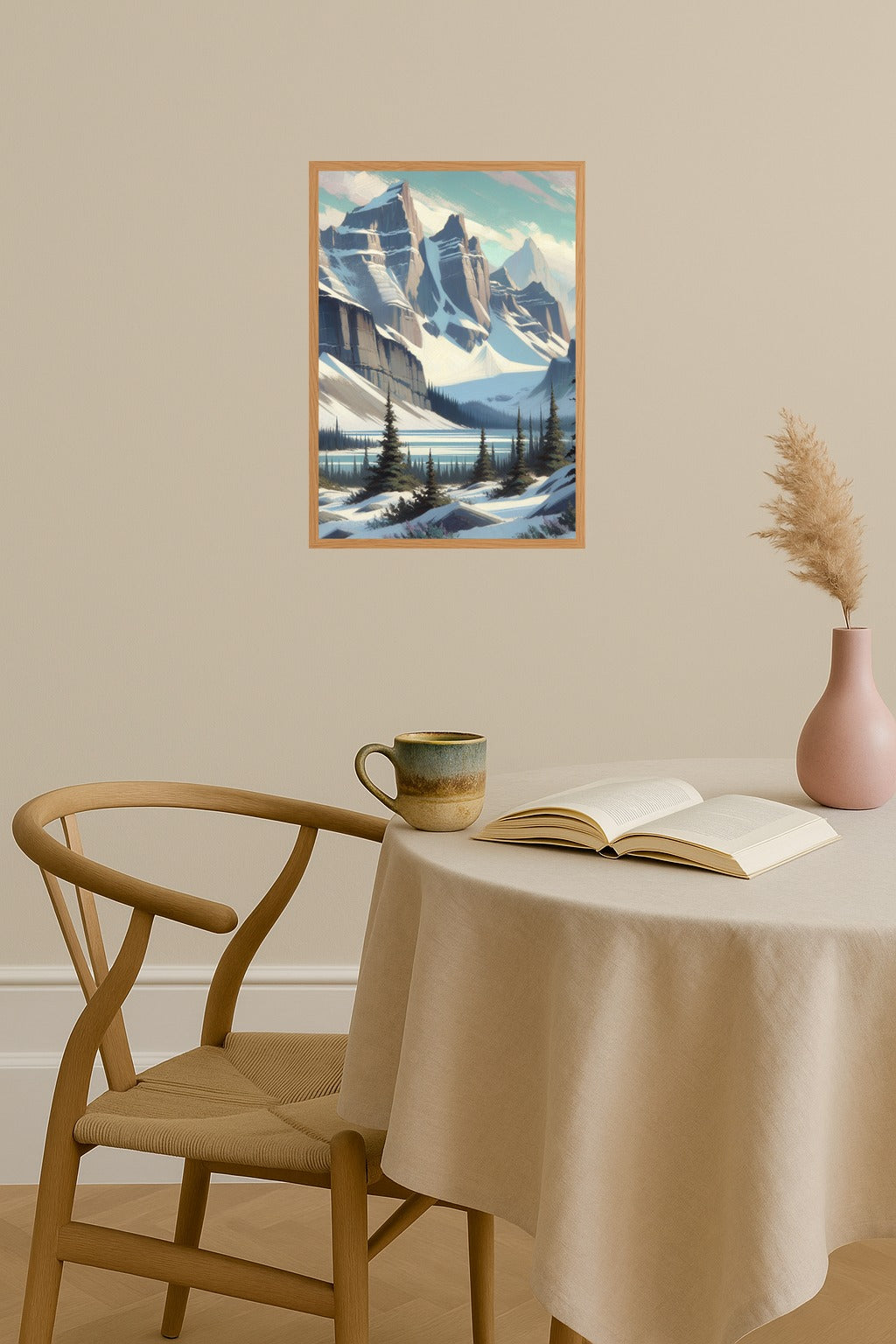 Poster mockup - Single poster in Nordic interior
