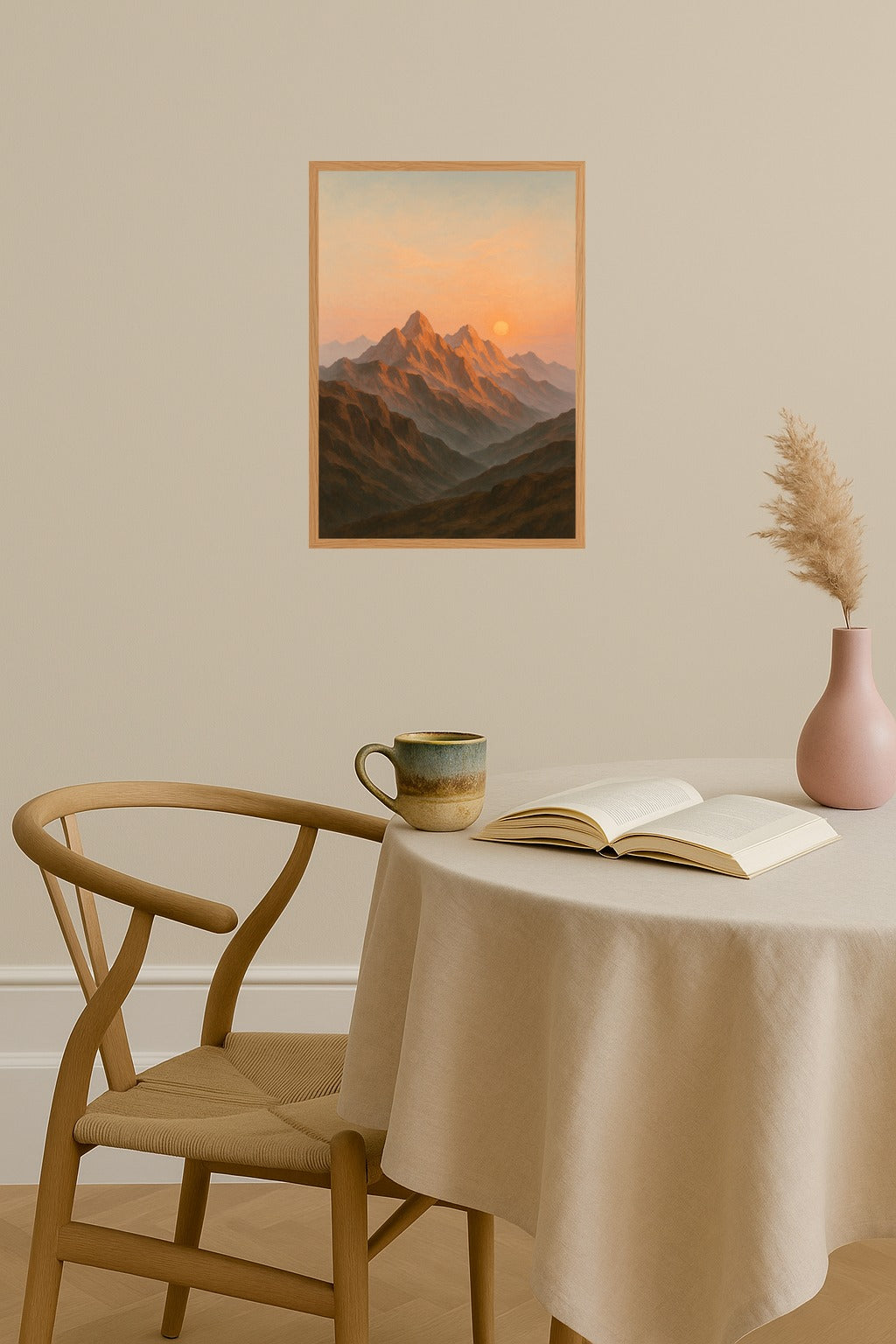 Poster mockup - Single poster in Nordic interior