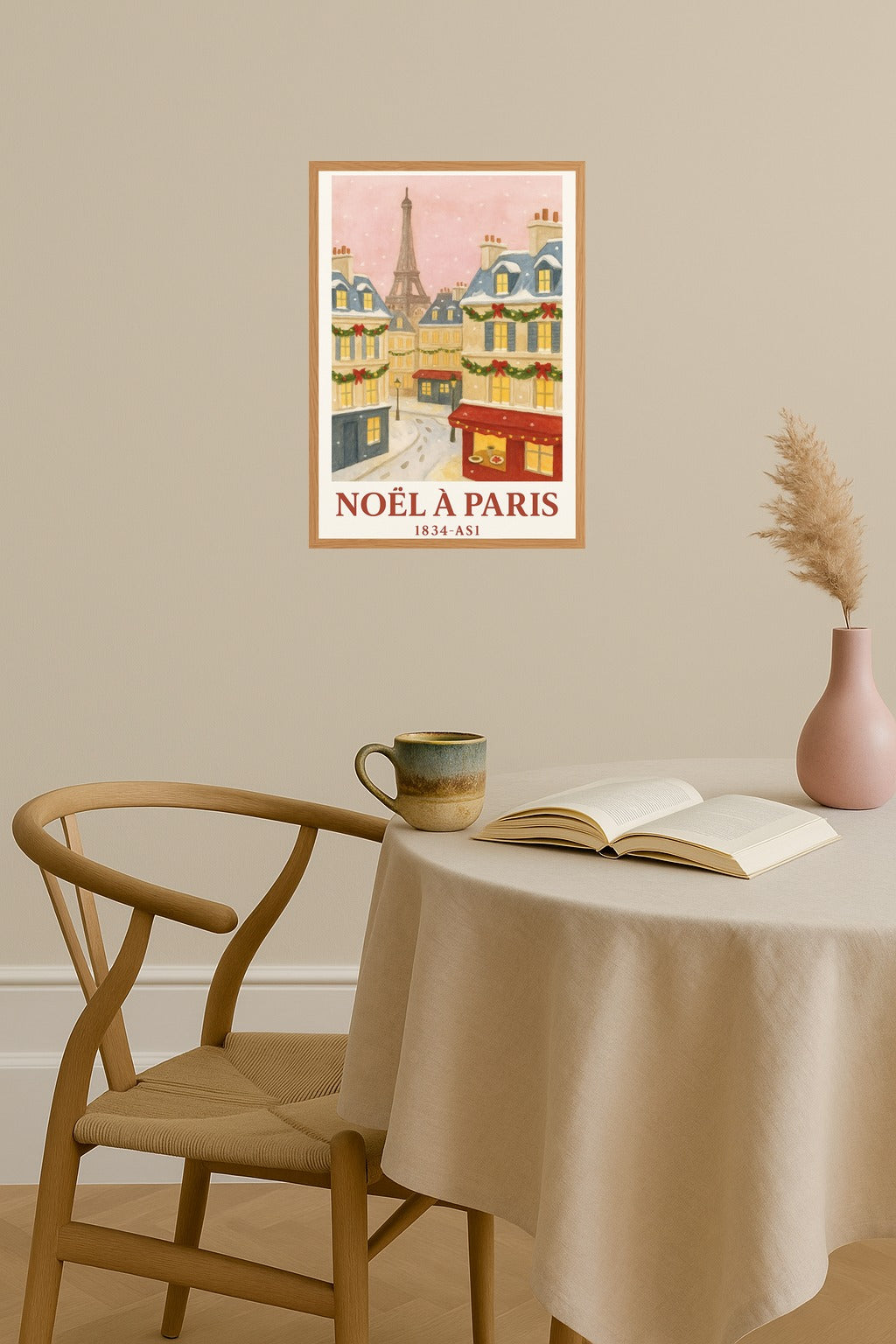 Poster mockup - Single poster in Nordic interior