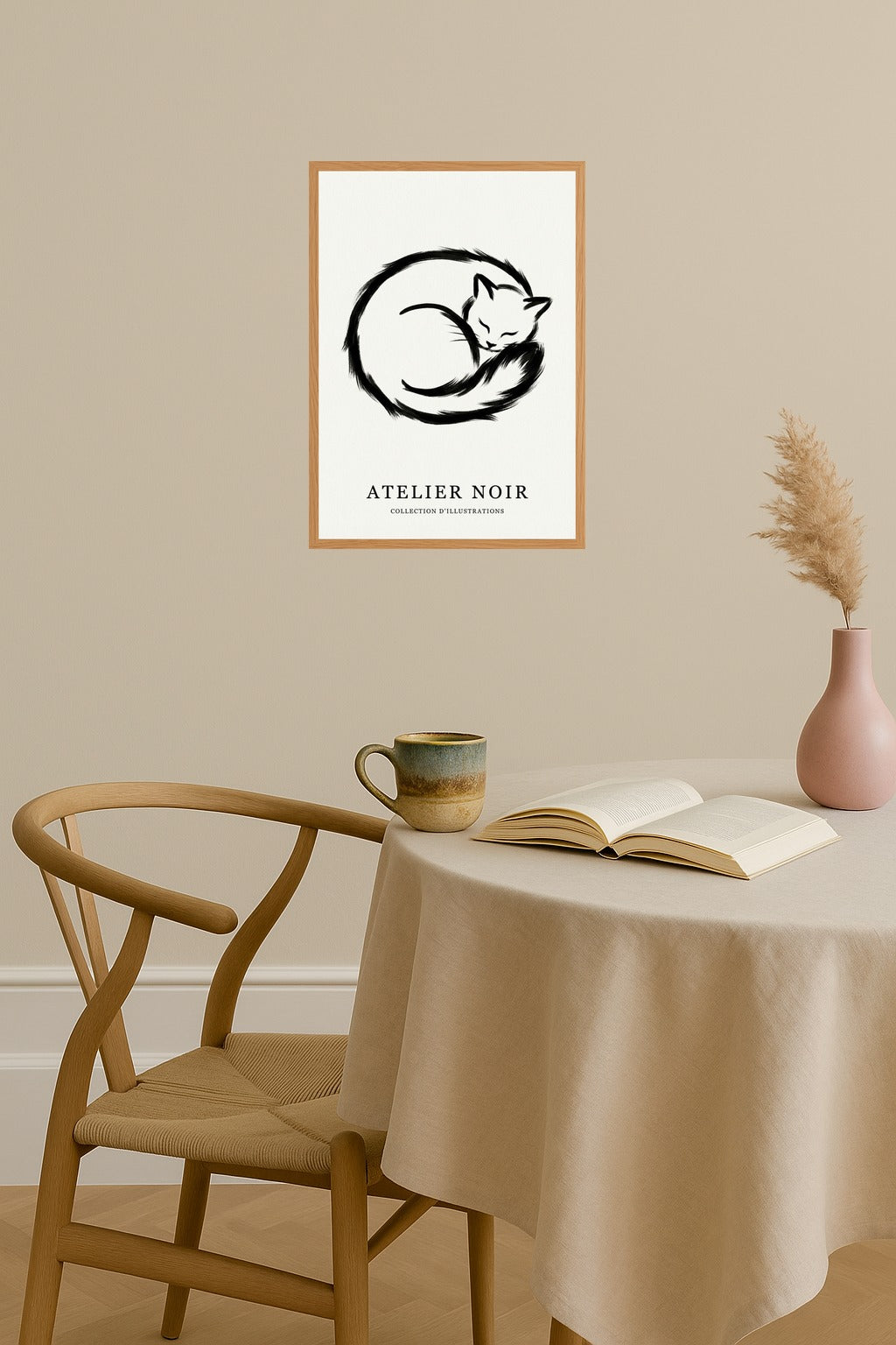 Poster mockup - Single poster in Nordic interior